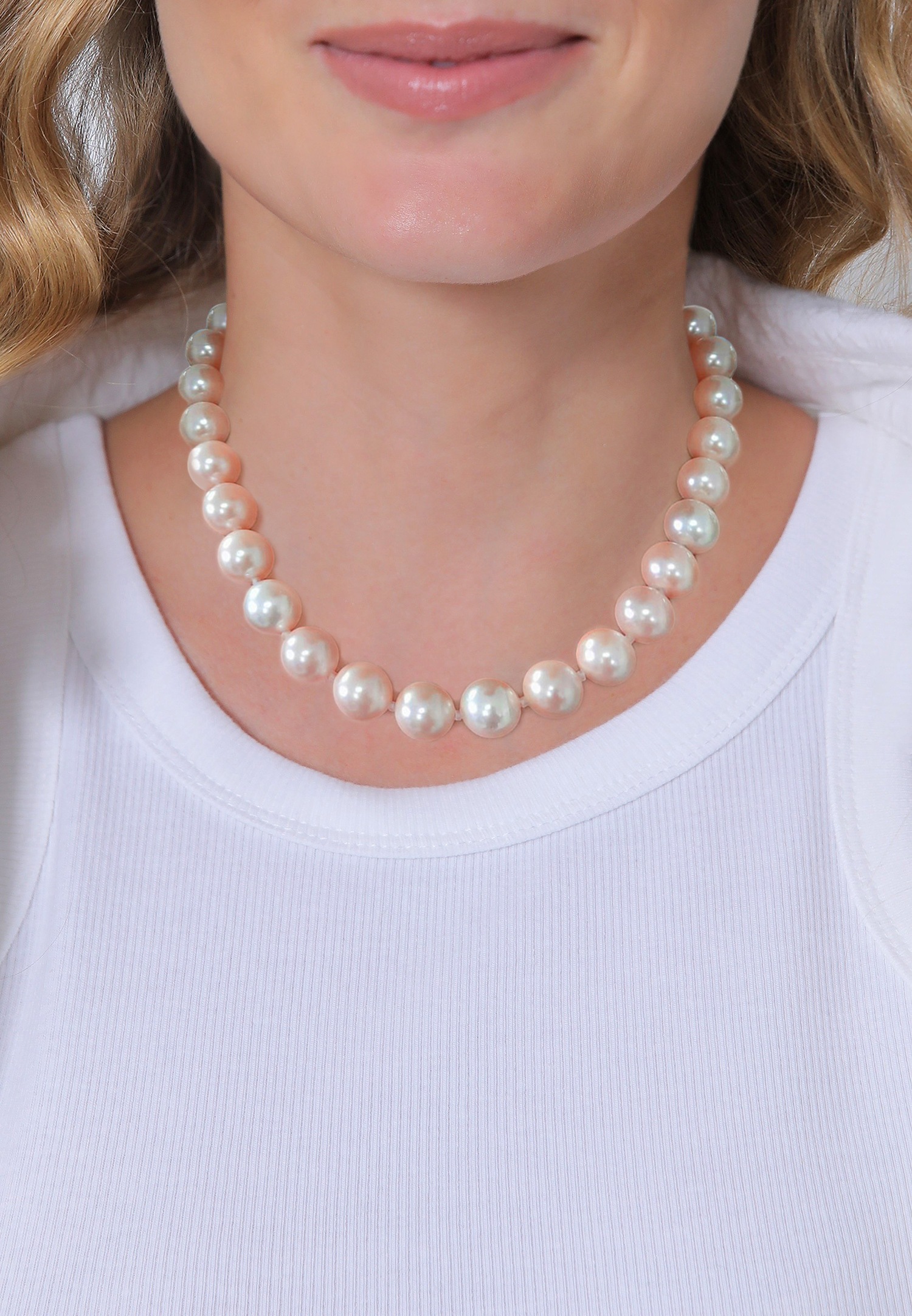Collana Elli da donna in stile vintage con perline di conchiglia in argento sterling 925