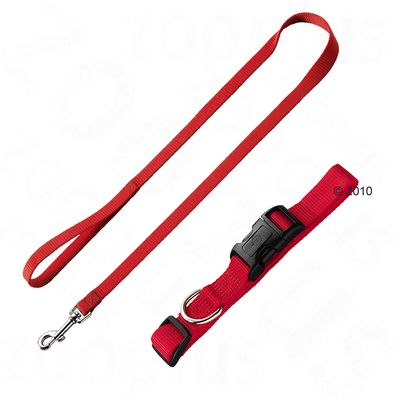 HUNTER Set: Halsband Ecco Sport + Hundeleine, rot
