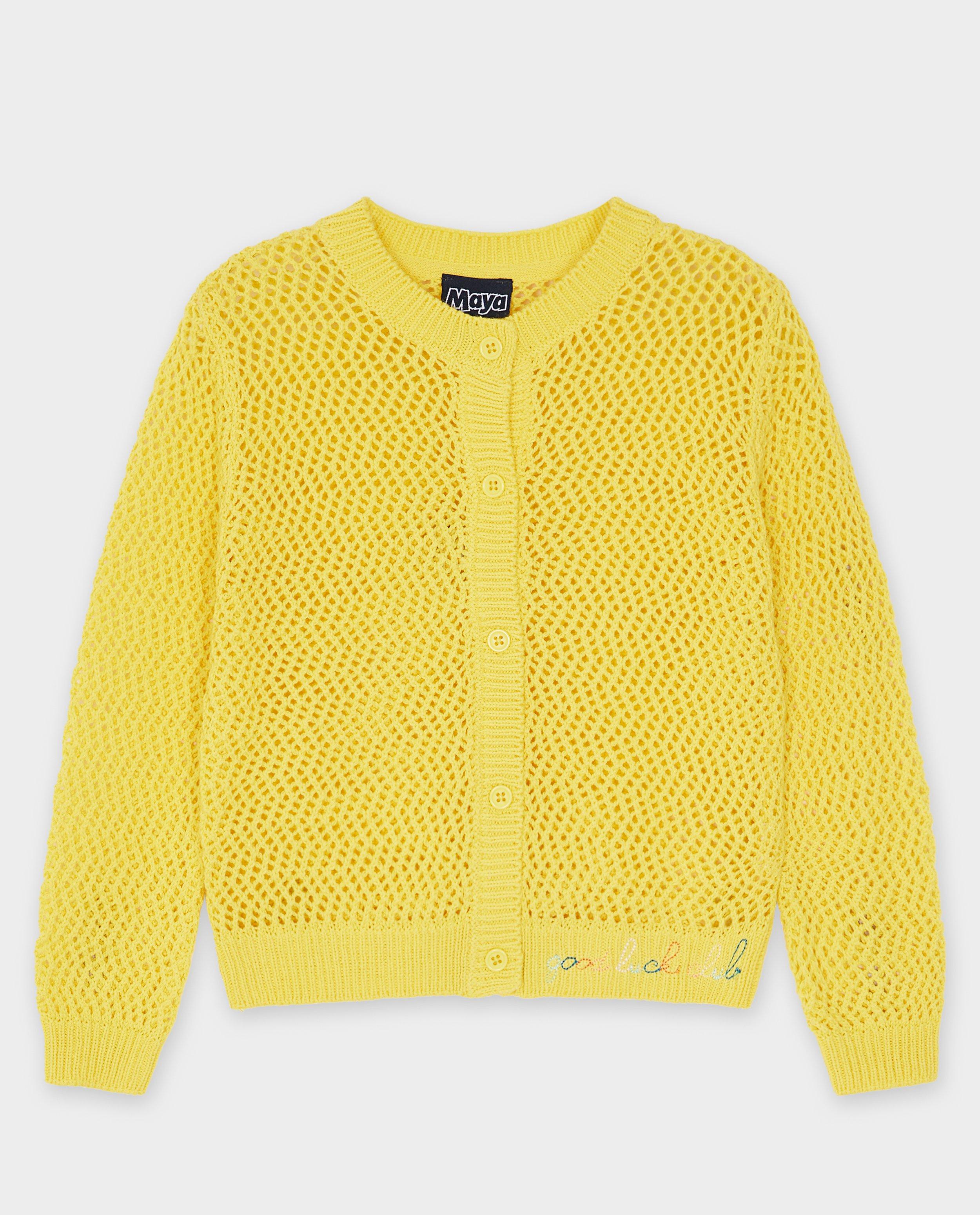 Cardigan tricotat Maya galben