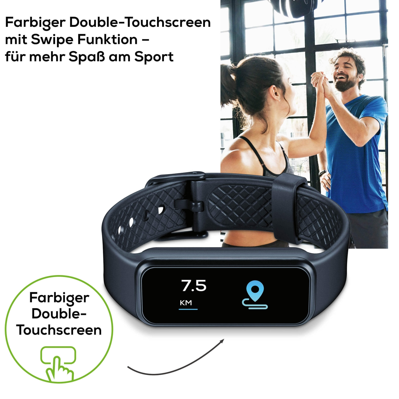 Beurer Aktivitätssensor AS 99 Pulse Bluetooth®-Tracking Fitnessuhr mit Nachrichtenfunktion, Pulsmessung & Kamera-Fernauslöser
