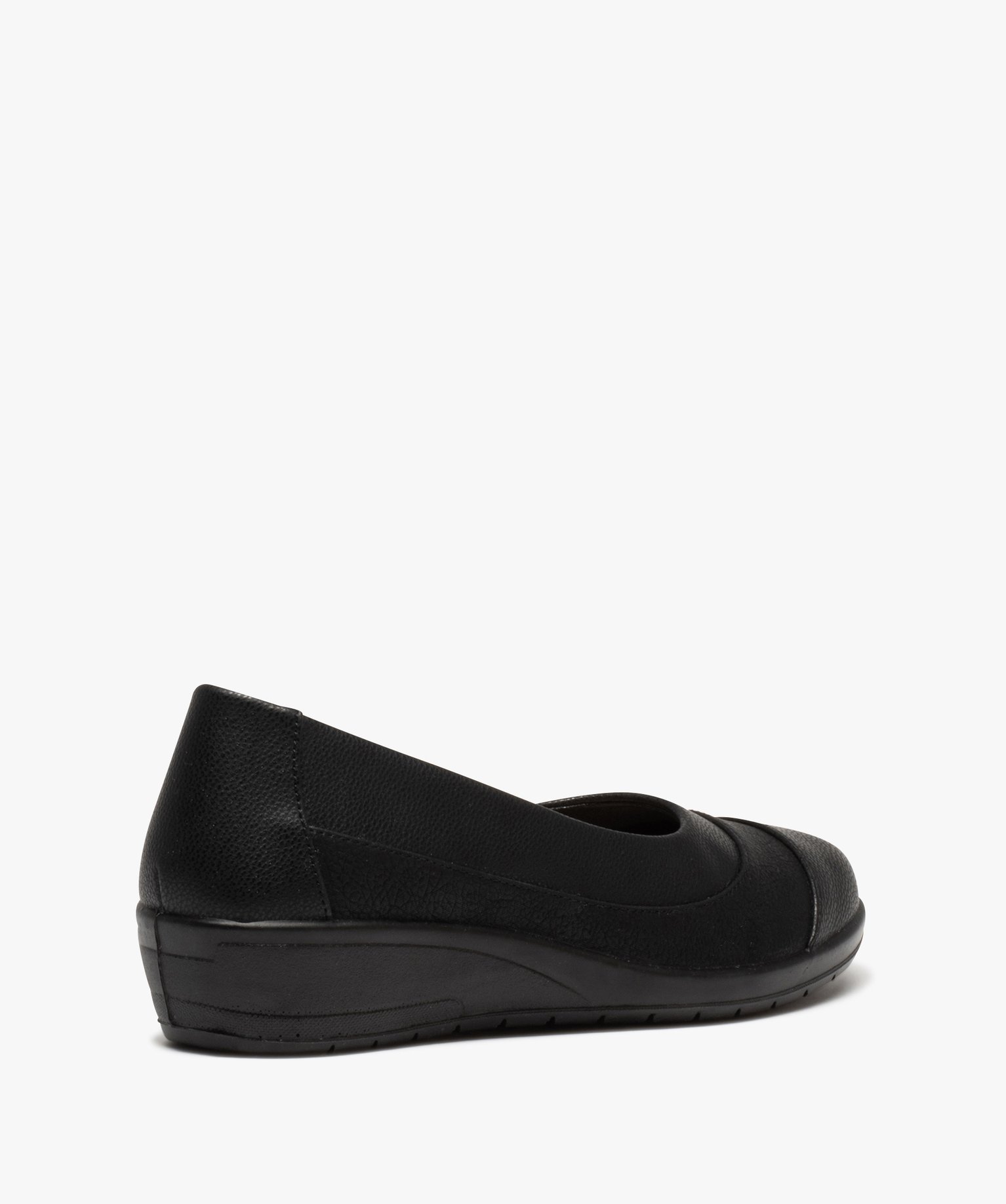 Ballerines femmes confort unies finement compensées noir | GEMO