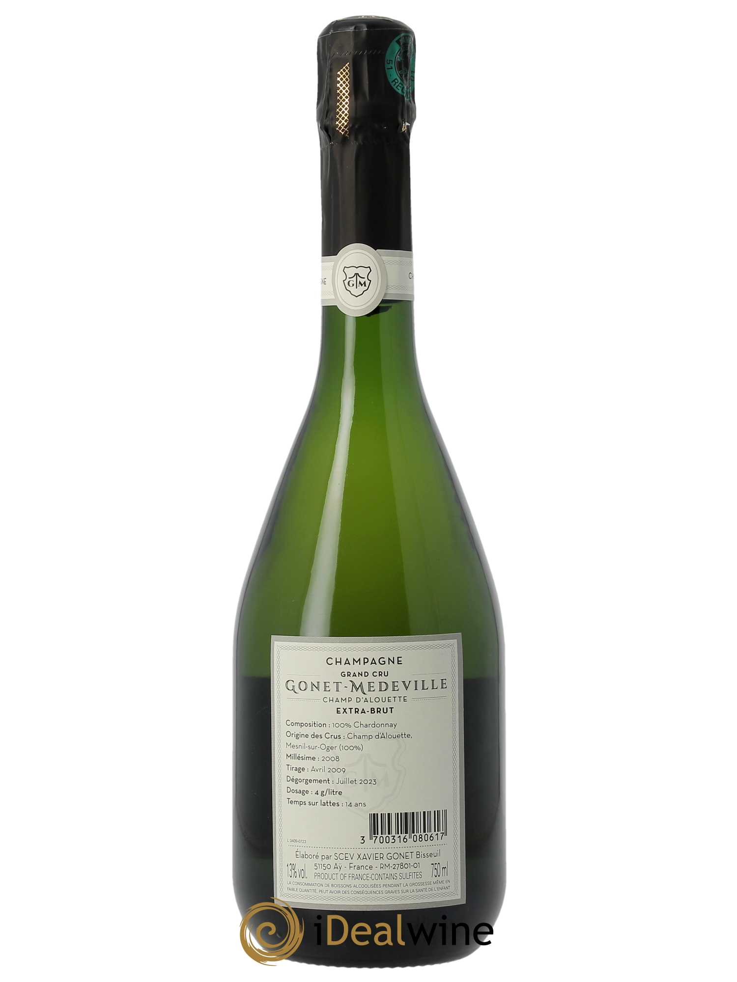 Champ d'Alouette Grand Cru Vignobles Gonet-Medeville  2008 - Lot de 1 Bouteille