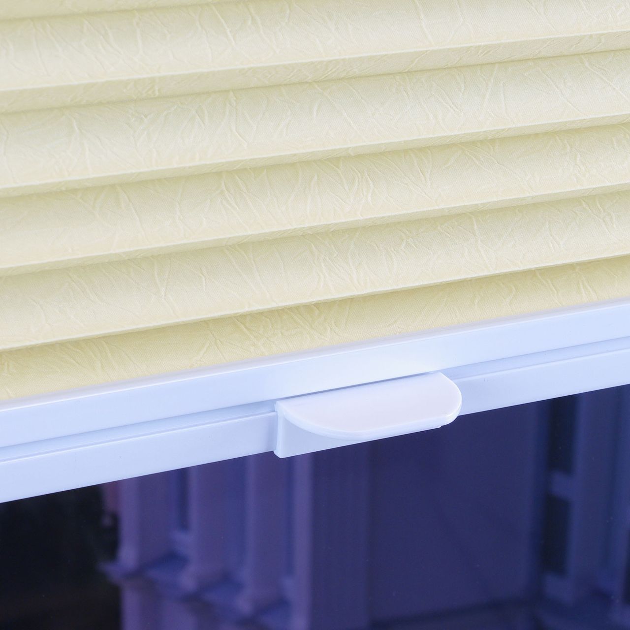 Bella Casa Klemmfix-Plissee verspannt, 150 x 100 cm, Lemon Yellow