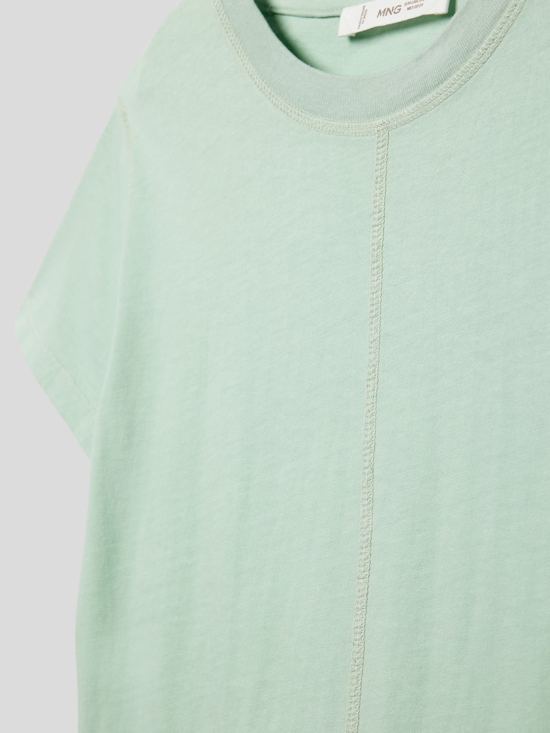 T-Shirt mit Strukturmuster in mint