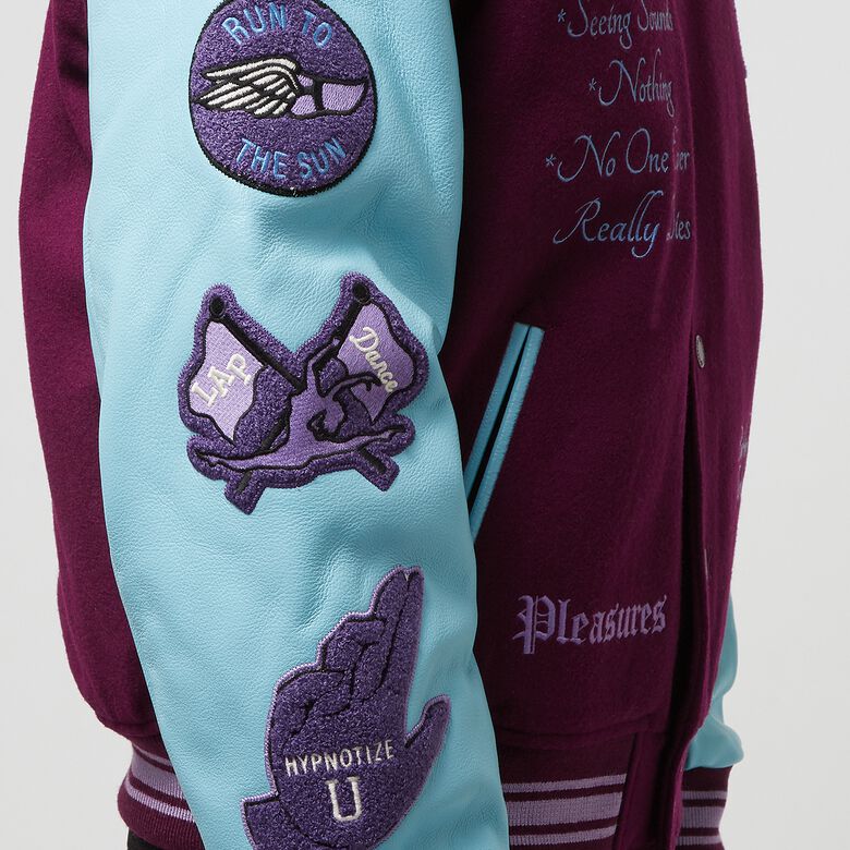 Pleasures x N.E.R.D. Varsity Jacket purple