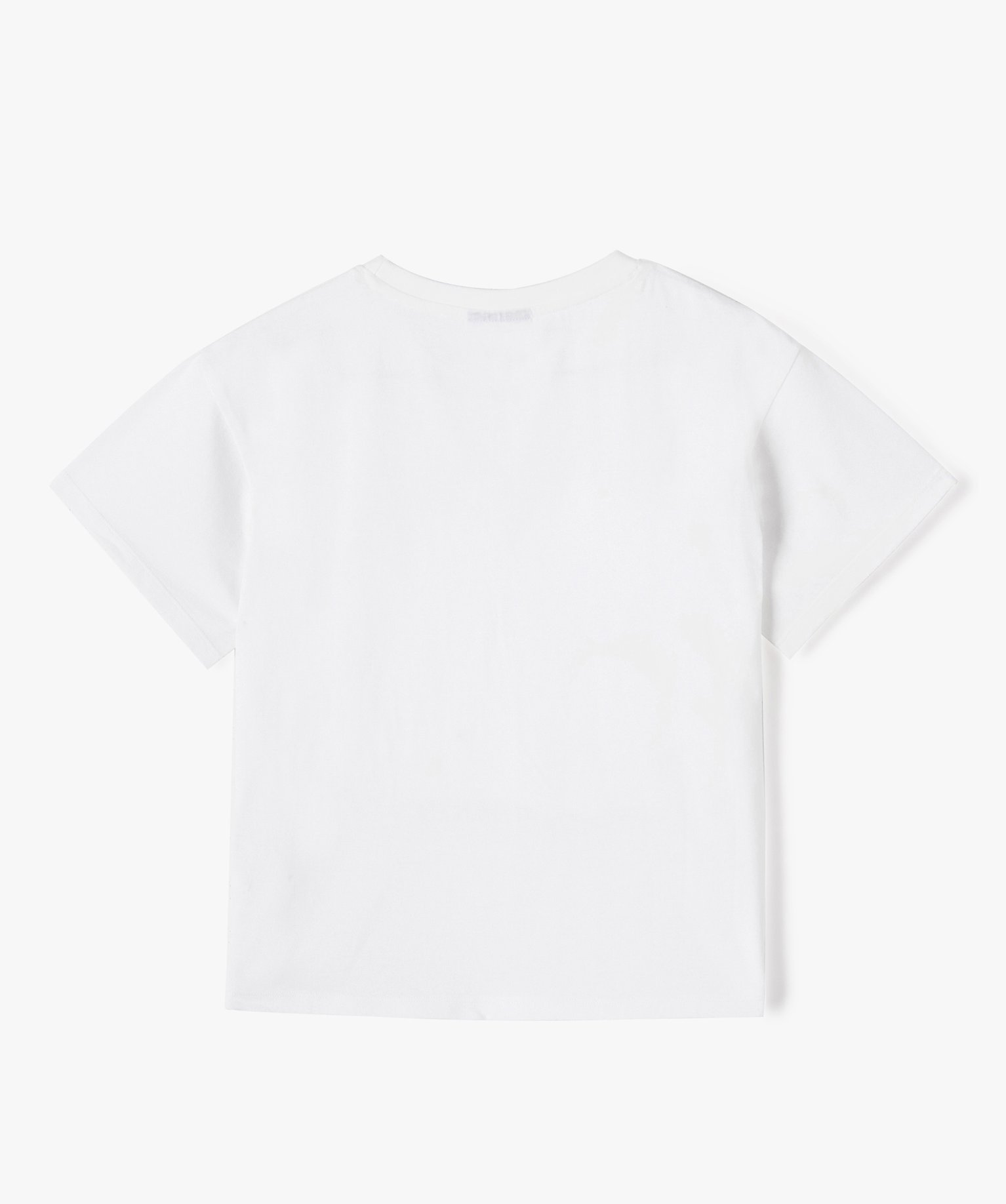 Tee-shirt fille coupe oversize avec motif - BT21 blanc | GEMO