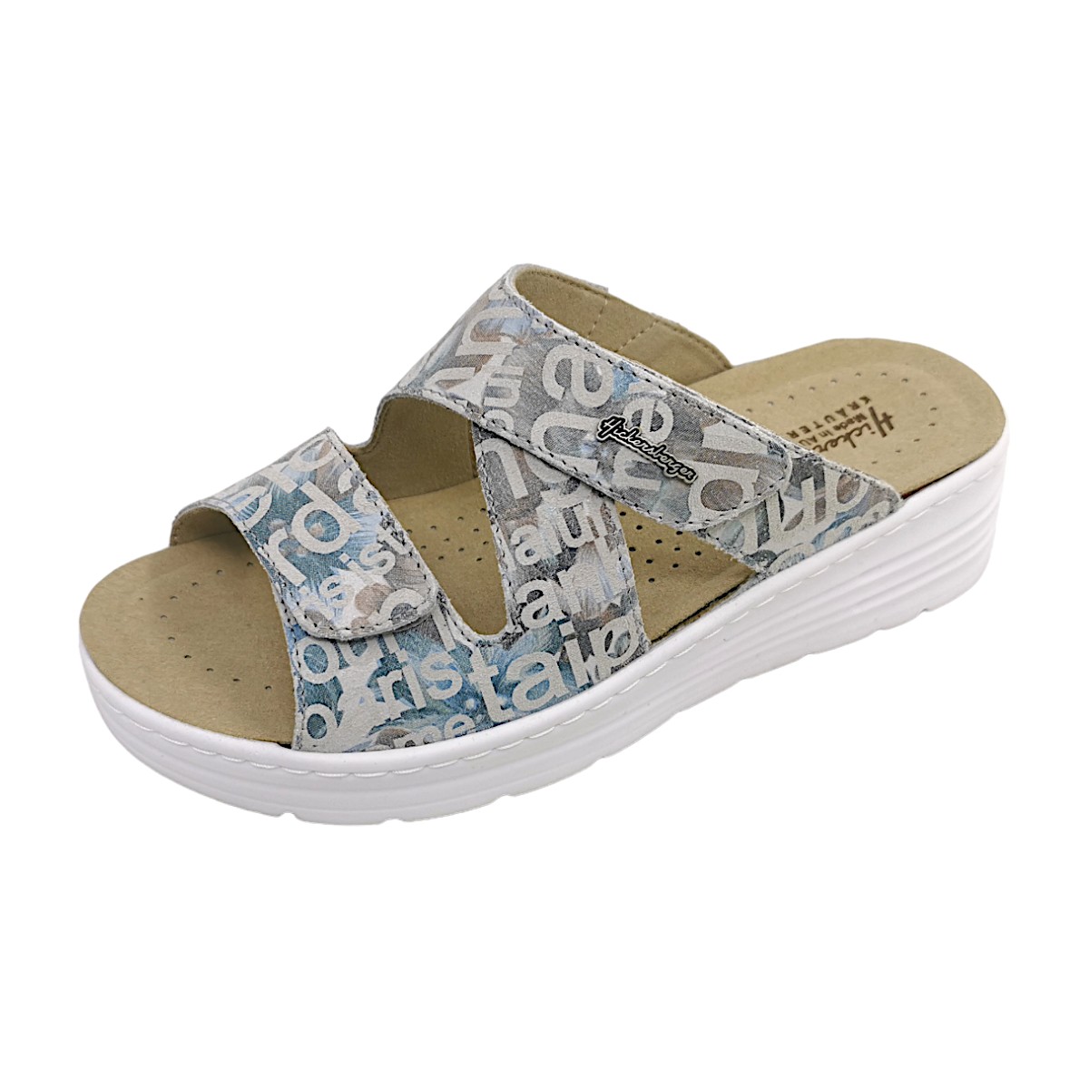 Hickersberger Rimini Pantolette Weite G 2622 Grau 8057 Weiß City