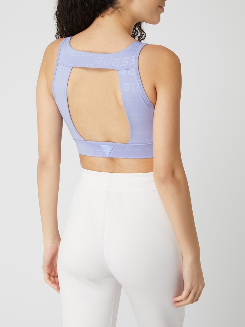 Bustier mit Logo-Muster in purple