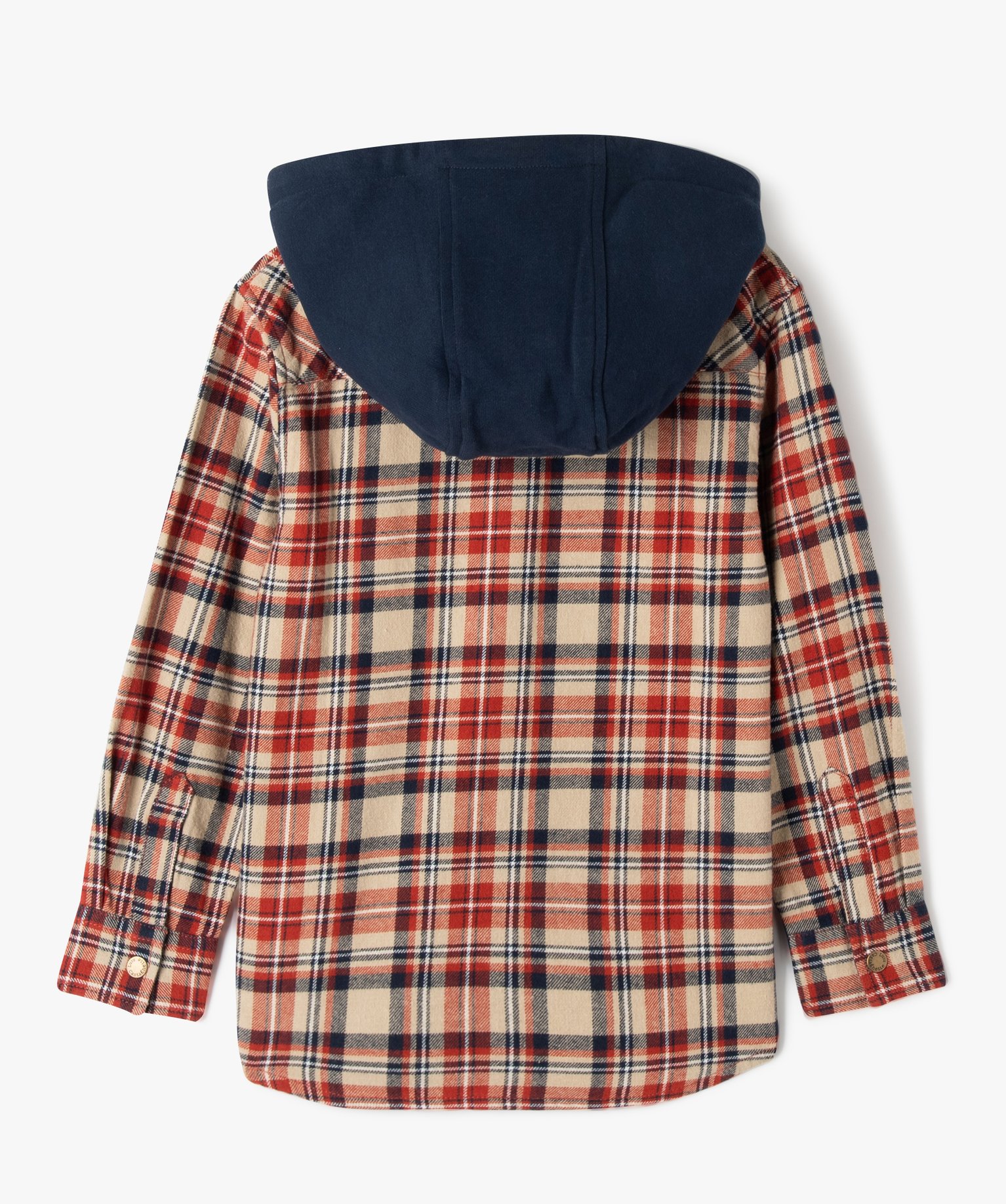 Chemise à carreaux avec capuche amovible Garçon - LuluCast... carreaux | GEMO