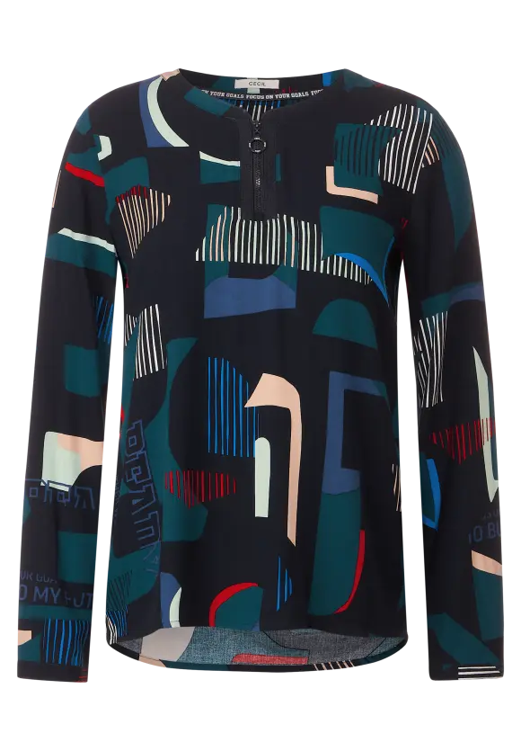 CECIL Bluse mit Reißverschluss