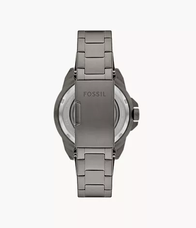 Fossil Uhr Bronson Automatikwerk Edelstahl rauchgrau