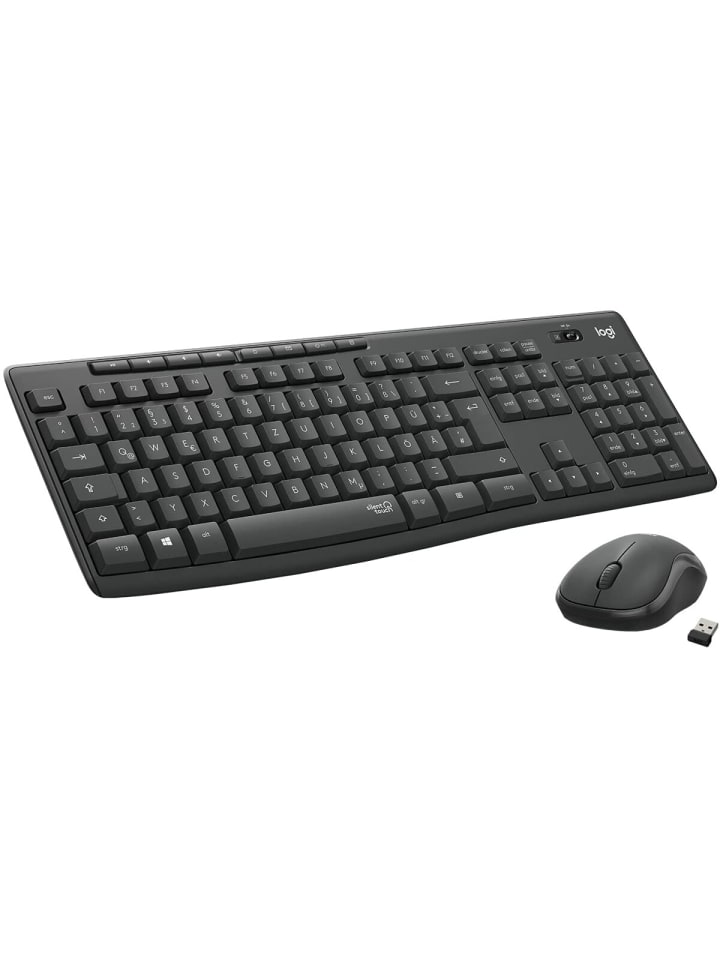 Logitech Kabelloses Tastatur-Maus-Set mit SilentTouch-Technologie, in Schwarz günstig kaufen onesize