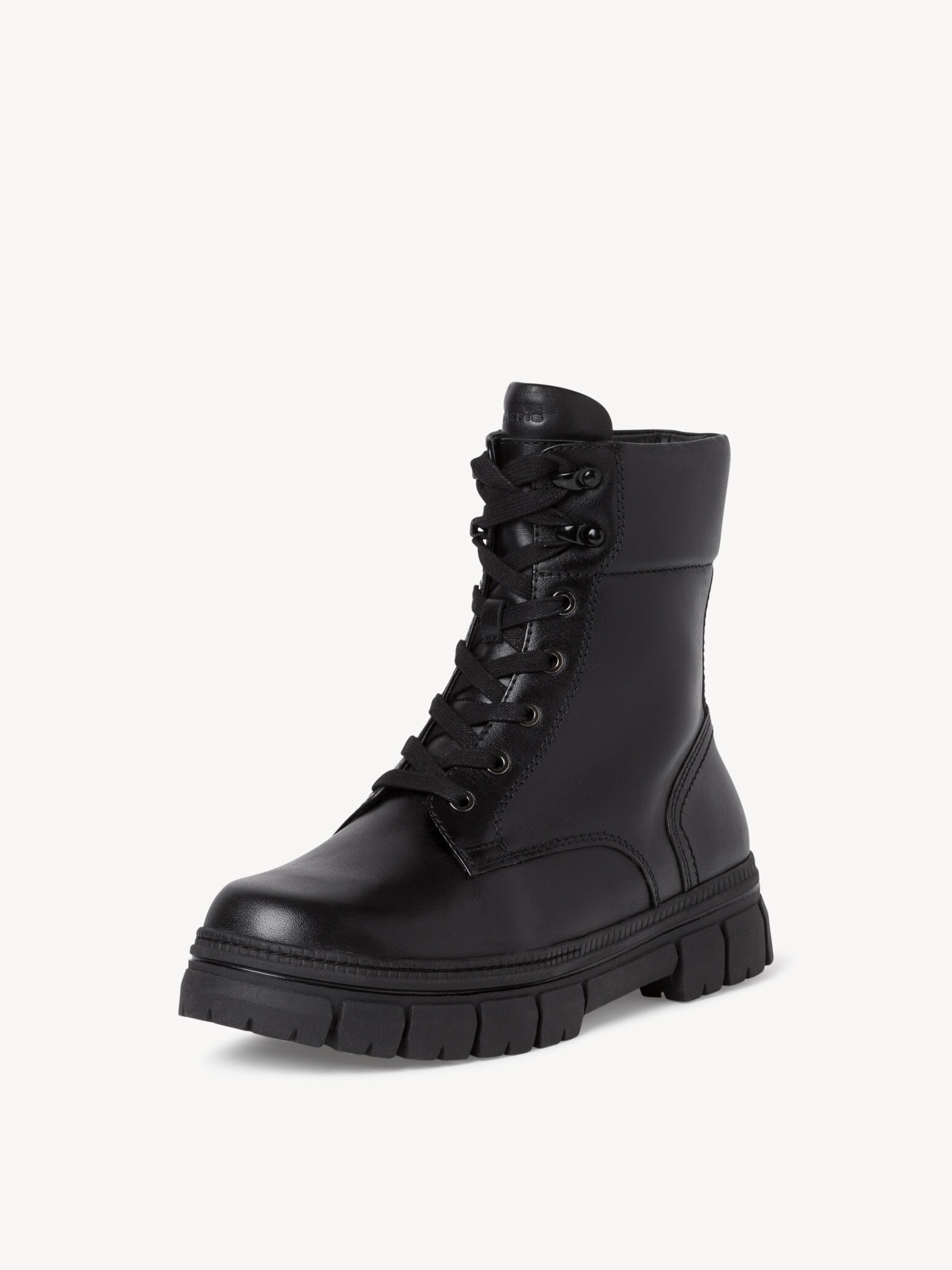 Bottine en cuir - noir