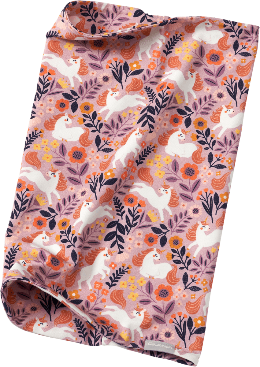 Loop Schal mit Einhorn-Muster, rosa, 1 St
