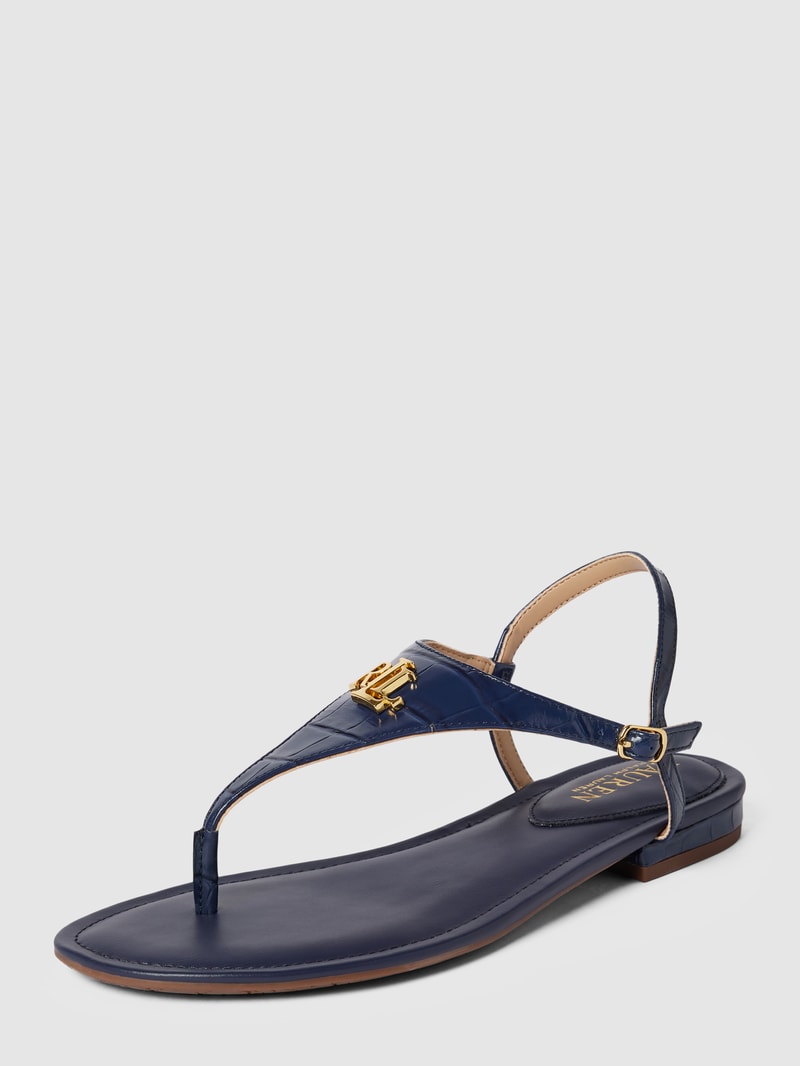 Sandalen mit Label-Details Modell 'ELLINGTON' in marineblau meliert