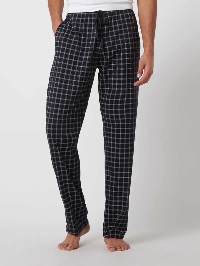 Pyjama-Hose mit Karomuster in schwarz