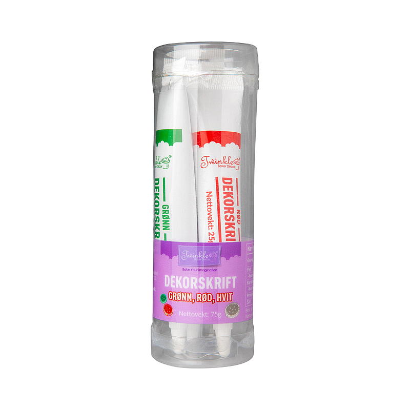Pyntegele sett 3 farger 80 g