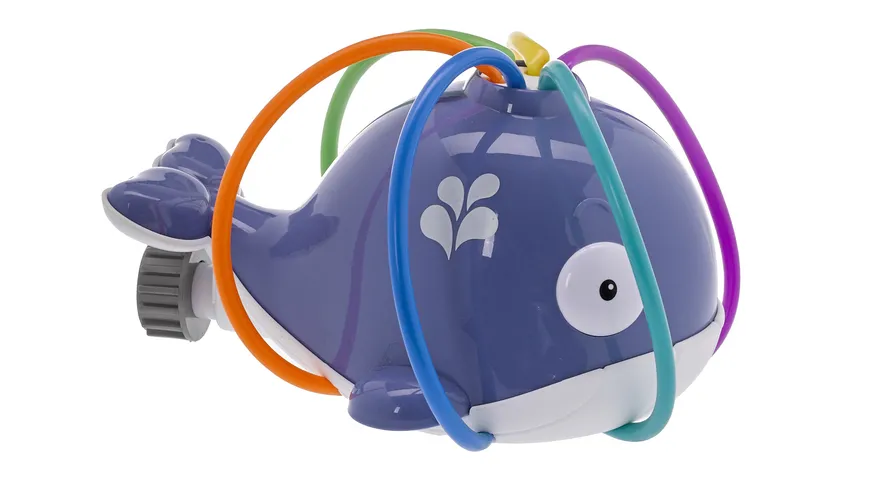 Müller - Toy Place - Wassersprinkler Wal - mit Stecker für Standard-Gartenschlauch, 2-fach sortiert, 1 Stück, Wasserspielzeug