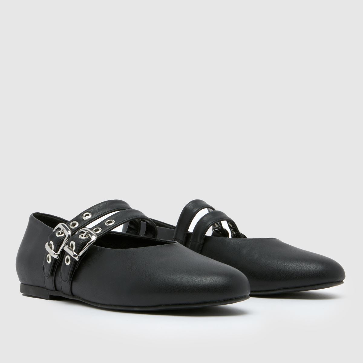 Schuh – Livy – Svarta ballerinaskor med platta tå