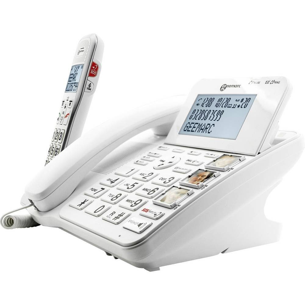 Geemarc DECT595 Seniorentelefon Seniorentelefon (Anrufbeantworter, Freisprechen, Optische Anrufsignalisierung)