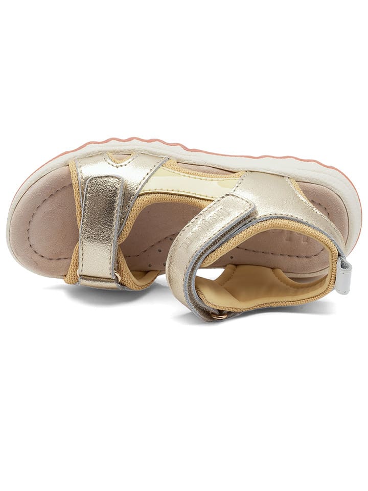 bisgaard Leder-Sandalen in Gold günstig kaufen
