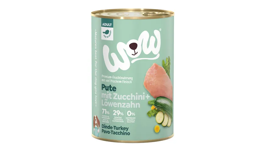 WOW Hundenassfutter Adult Pute 400 g