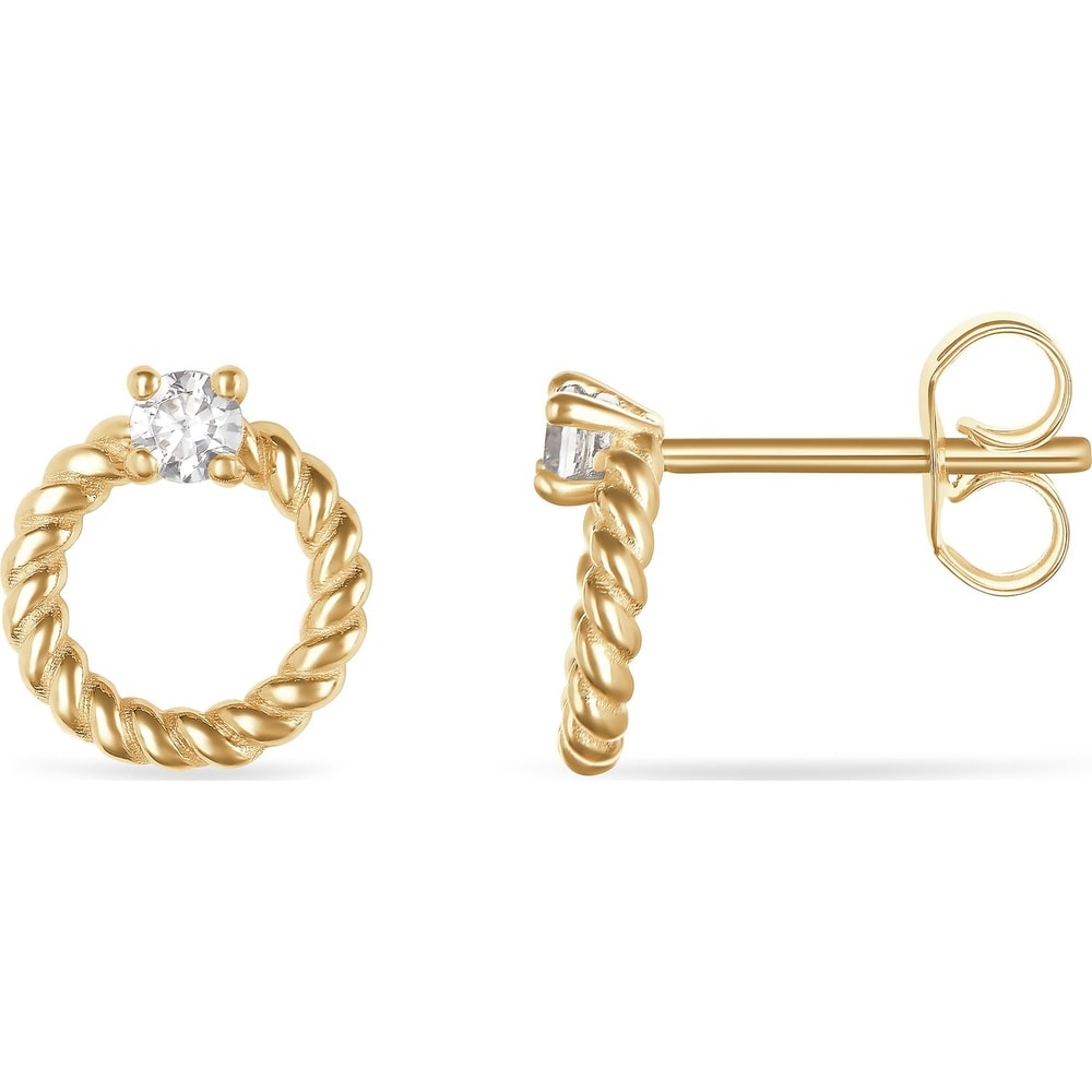 FAVS Boucles d'oreilles à fermoir à poussette 375 Or jaune Boucles d'oreilles