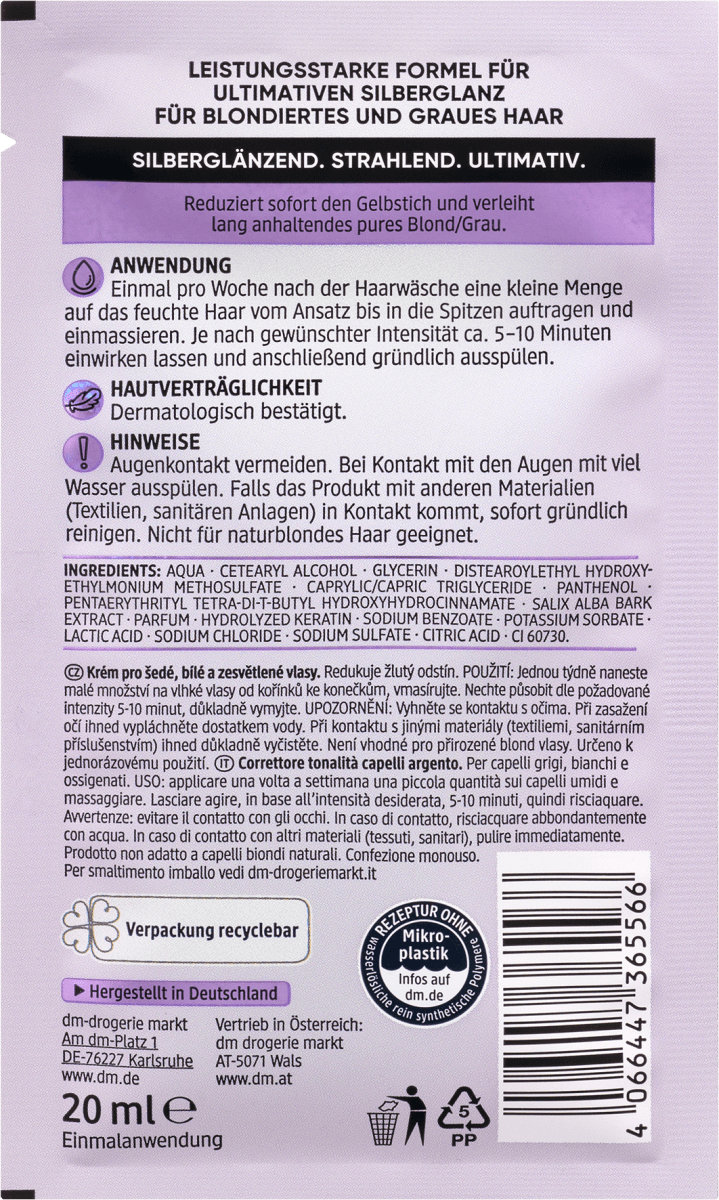 Farbkorrekturcreme Silberglanz, 20 ml