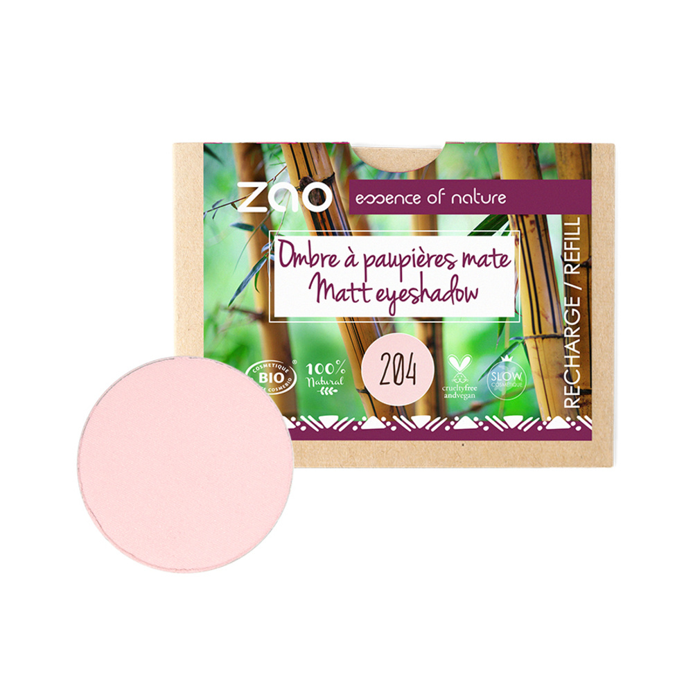 zao essence of nature Recharge Ombre à paupières mate 204 Vieux rose doré ZAO Ombre à paupières certifiées bio, 100% naturel et vegan