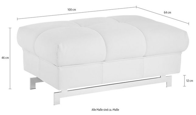 COTTA Polstergarnitur Chef, (Set), bestehend aus 2-Sitzer und Hocker, mit Kopfteilverstellung
