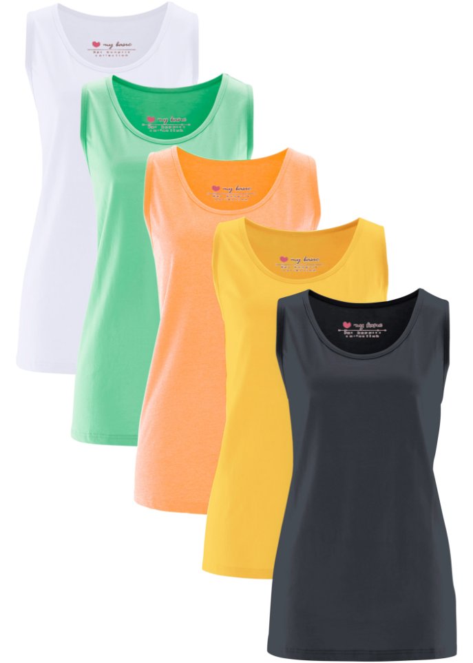 Baumwoll-Long-Top (5er Pack)
