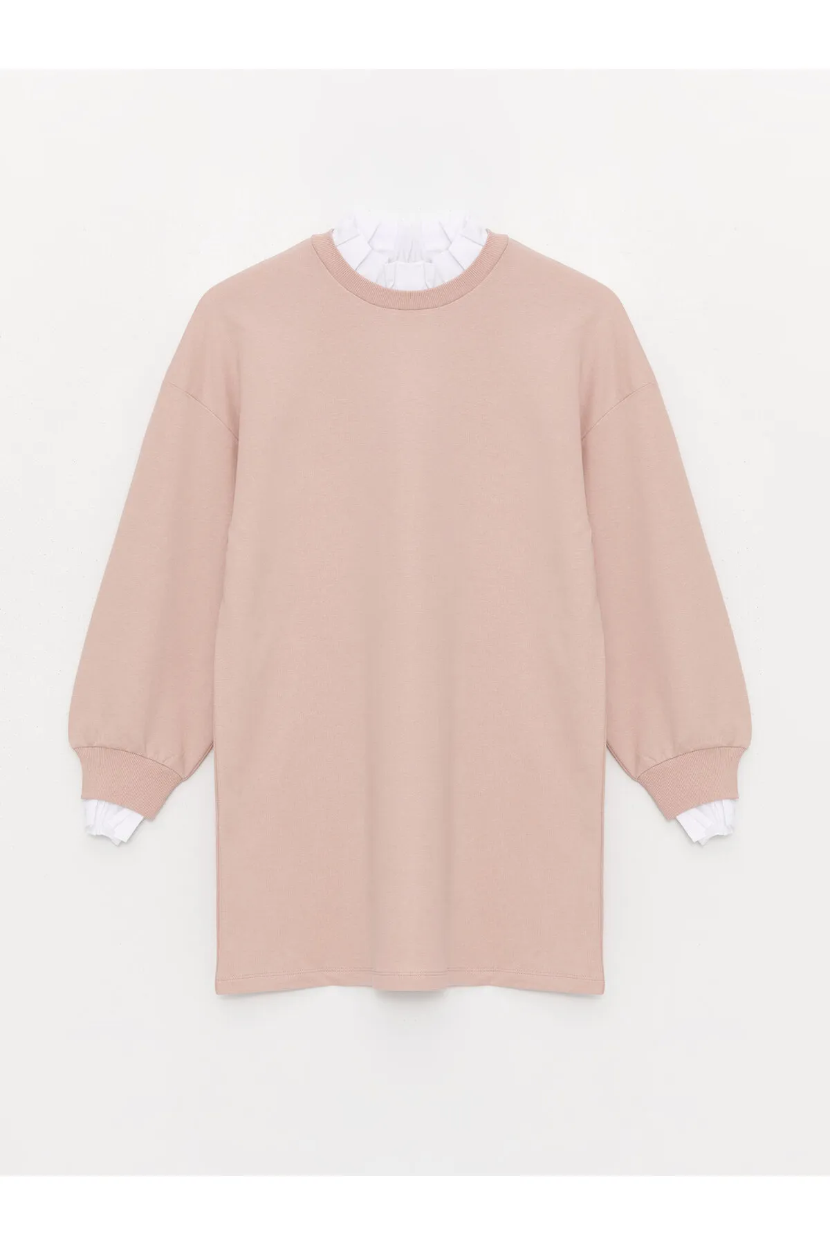 LC Waikiki  Rundhalsausschnitt, einfarbig, langärmelig, Damen-Sweatshirt-Tunika