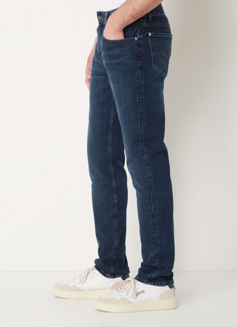 Blugi slim fit de la 7 For All Mankind, de culoare închisă, cu buzunare laterale.