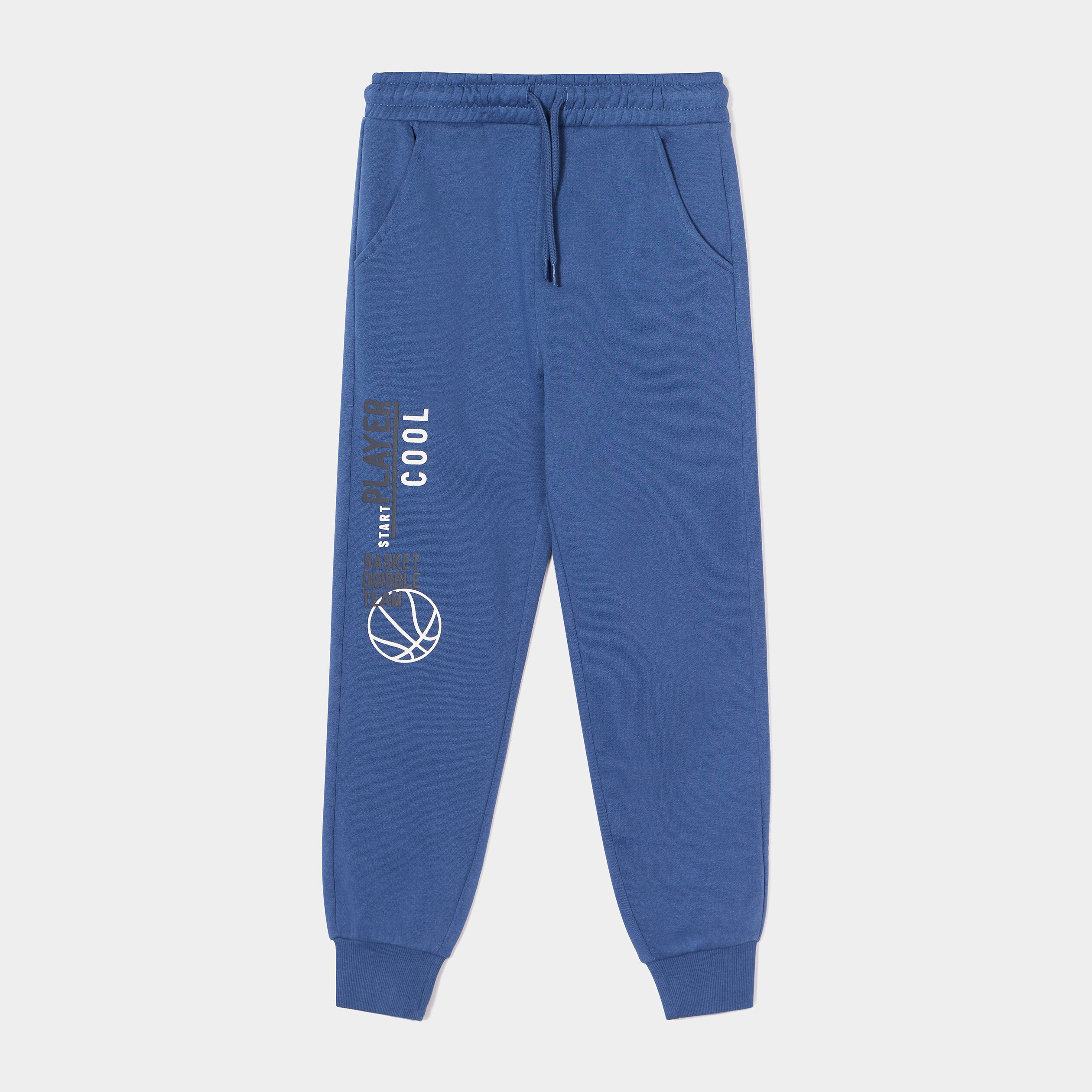 Pantalon de jogging bas resserré bleu foncé garçon | La Halle