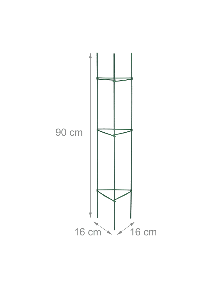 relaxdays 4 x Rankhilfe in Grün - (B)16 x (H)90 x (T)16 cm günstig kaufen onesize