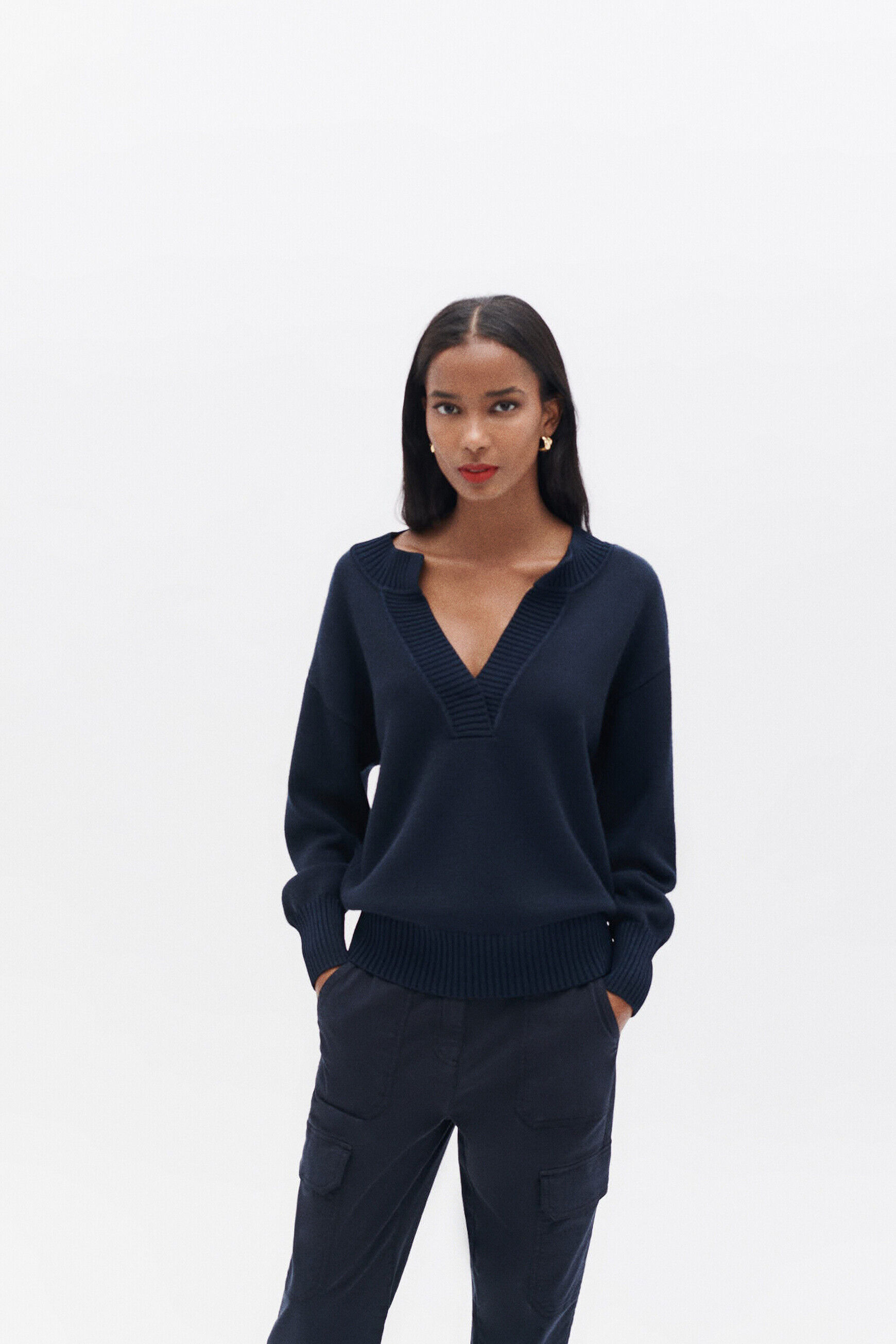 Pull marcie bleu marine femme