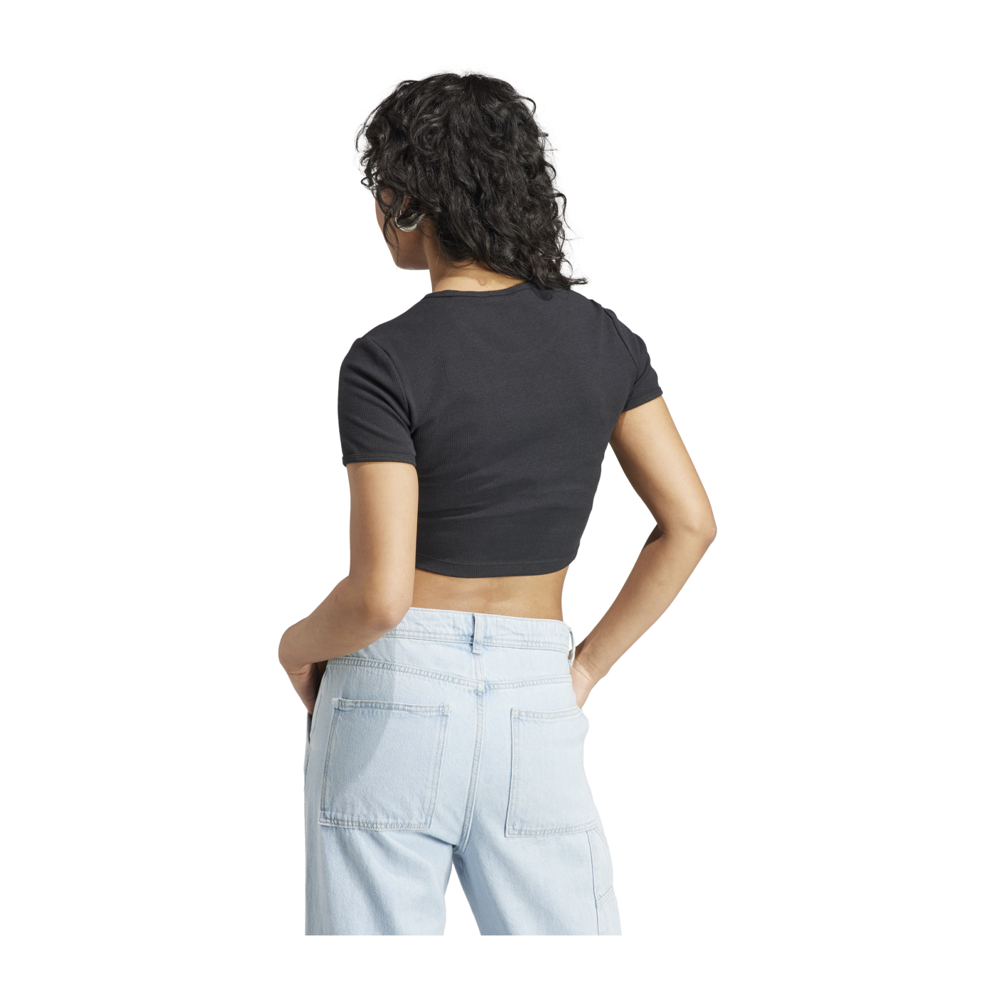 adidas RIB T-Shirt Damen Schwarz