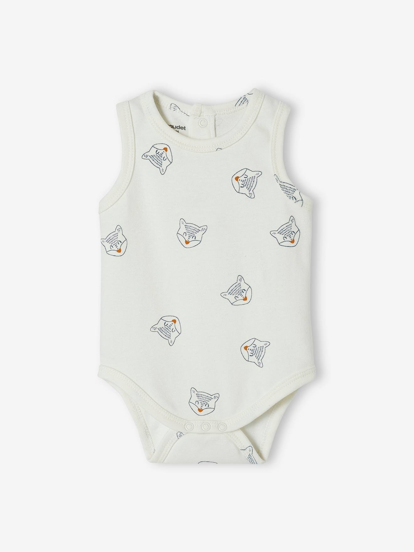 Vertbaudet 3er-Pack ärmellose Baby Bodys - senfgelb