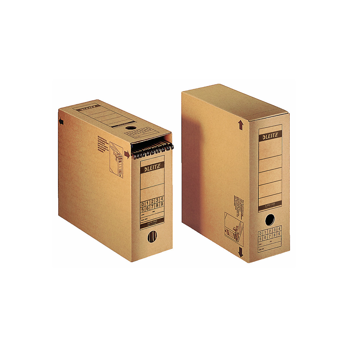 Premium Archiv-Schachtel A4 mit Verschlussklappe natronbraun