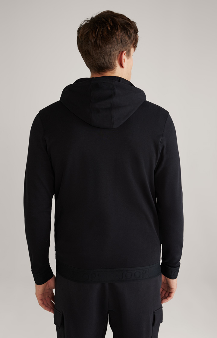 Loungewear-Sweatjacke in Schwarz