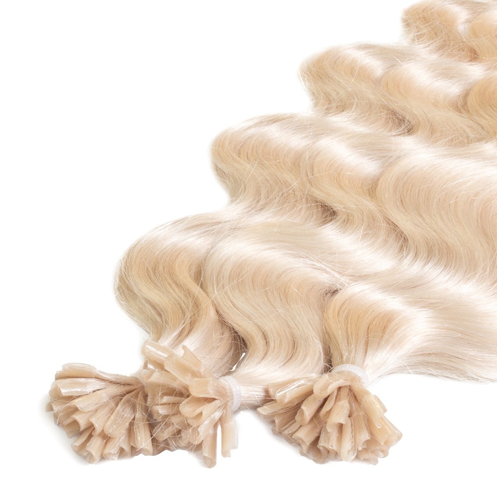 hair2heart Extensions à chaud Bonding Premium cheveux naturels #60 Blond clair 1g extensions