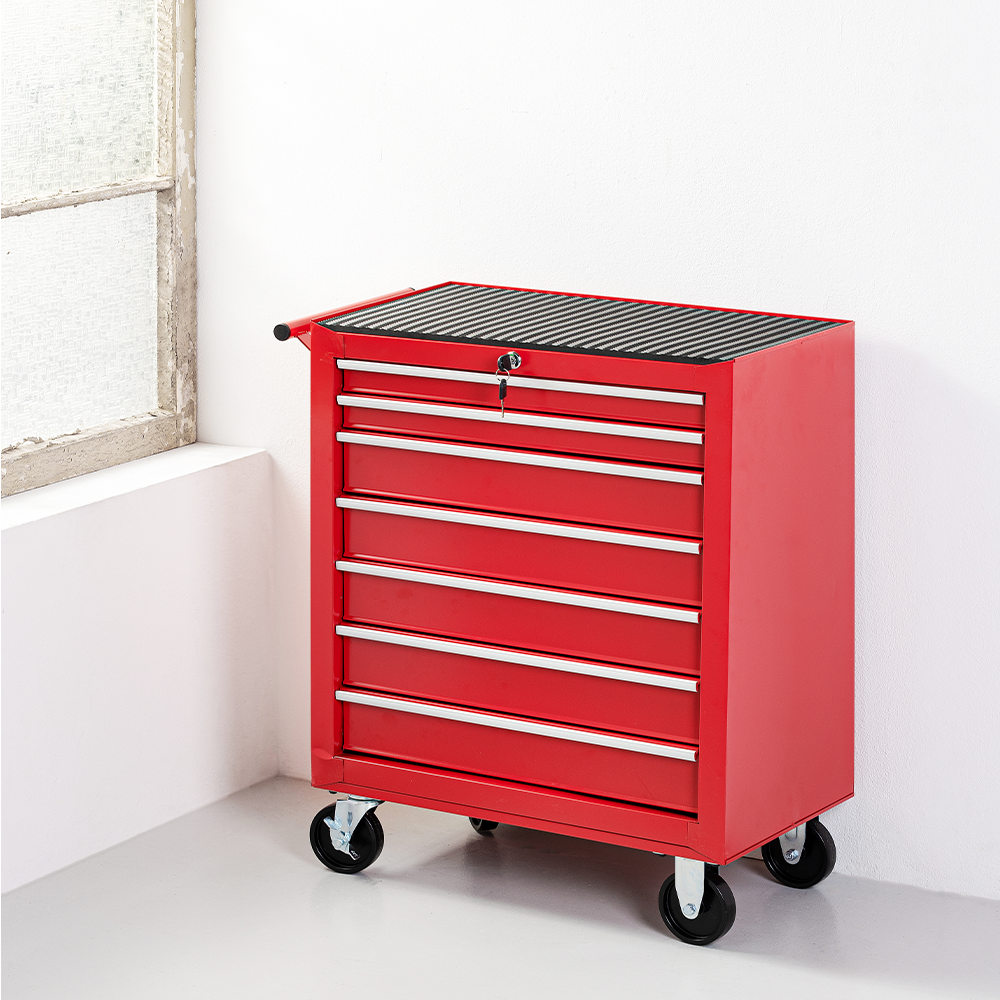 Tech Craft Tech Craft Werkstattwagen, Rot, 7 Schubladen, ca. 62 x 33 x 78 cm