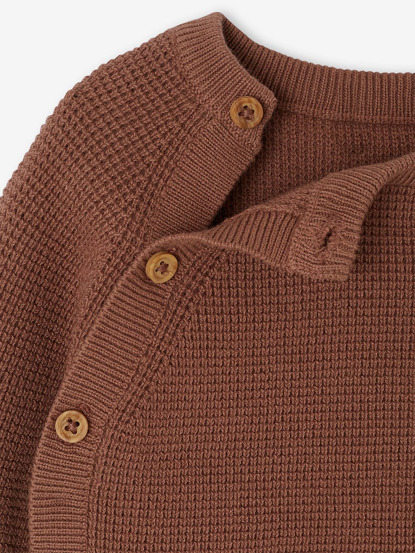 Vertbaudet Baby Strickjacke mit Öffnung vorn Oeko-Tex - mokka