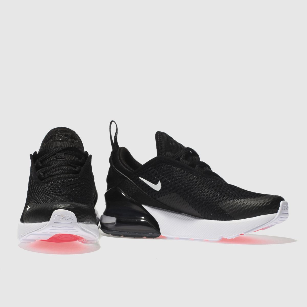 Nike svarta och vita Air Max 270 Junior-träningsskor