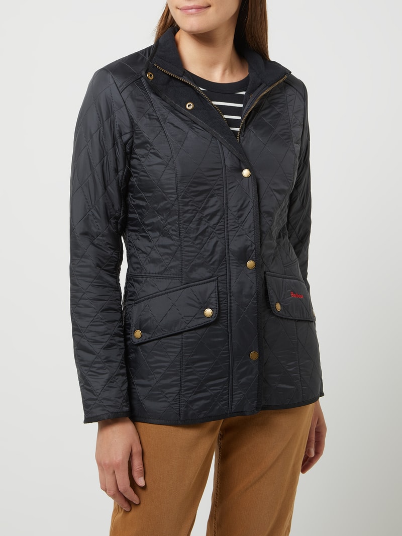 Steppjacke mit Fleecefutter Modell 'Cavalry' in marineblau