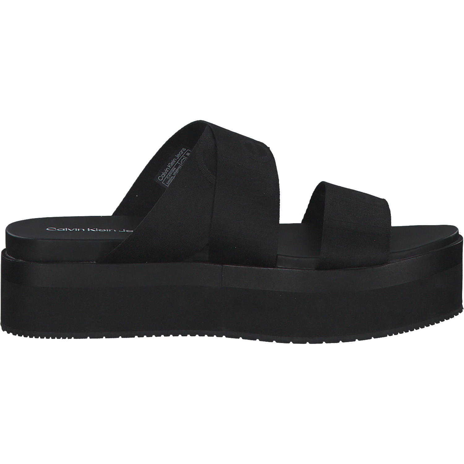 Calvin Klein YW0YW00966, Plateau-Pantoletten, Damen, BLACK