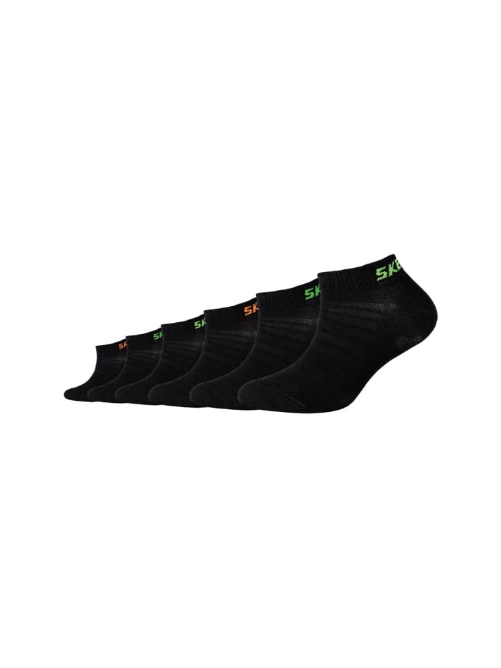 Skechers Sneakersocken 6er Pack mesh ventilation in Schwarz günstig kaufen 27-30