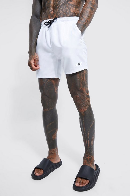 Mittellange Man Signature Badehose