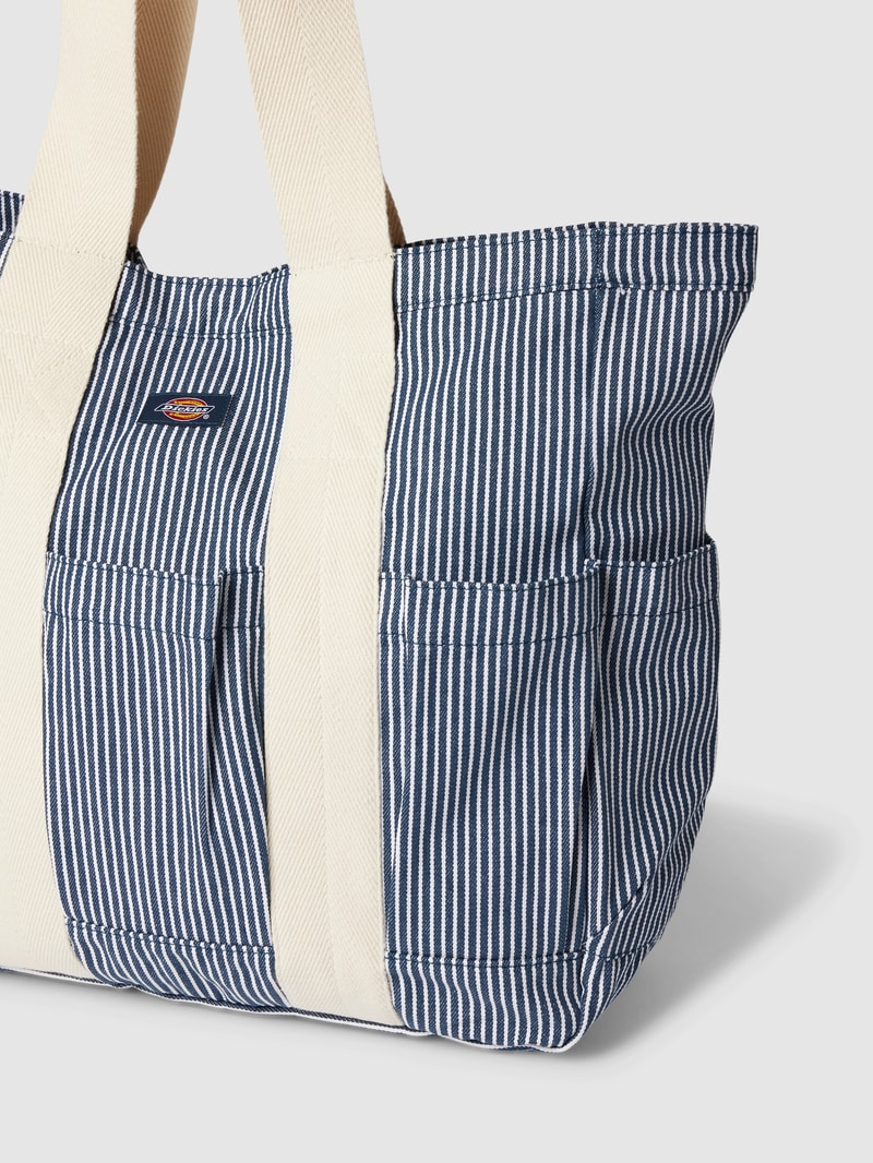 Shopper mit Streifenmuster Modell 'HICKORY' in hellblau