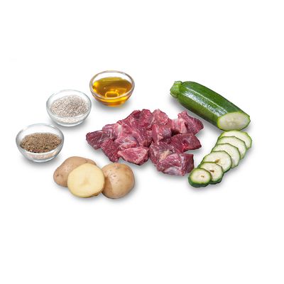 proCani BARF Pferd Menü - mit Zuchini und Kartoffeln getreidefrei